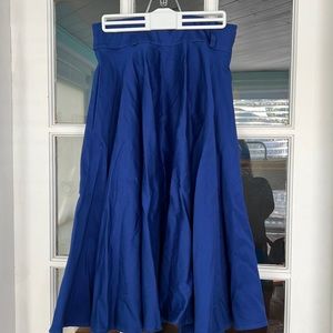 Pinup Couture Royal Blue Swing Skirt